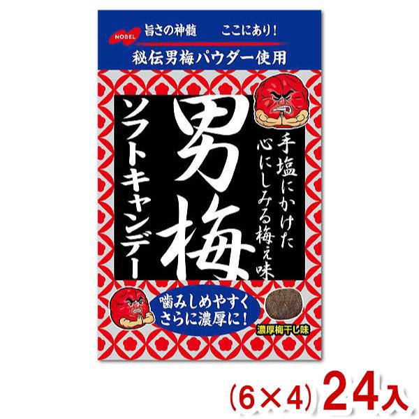ノーベル 35g 男梅ソフトキャンデー (6×4)24入 (梅 キャンディ 塩分補給 お菓子 景品 まとめ買い) (Y80) 本州一部送料無料