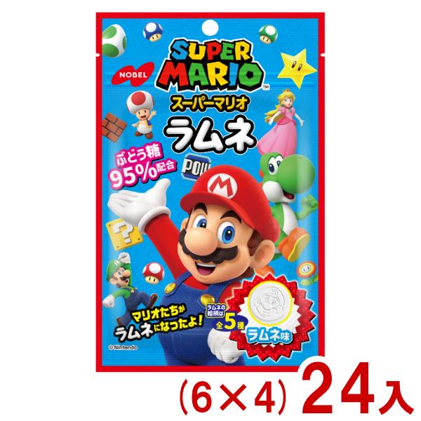 NOBEL ノーベル 40g スーパーマリオラムネ ラムネ味 (6×4)24入 (マリオ
