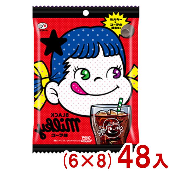 ミルキーペコ99 ミルキー（不二家） 不二家 64g BLACKミルキー コーラ味 袋 (6×8)48入