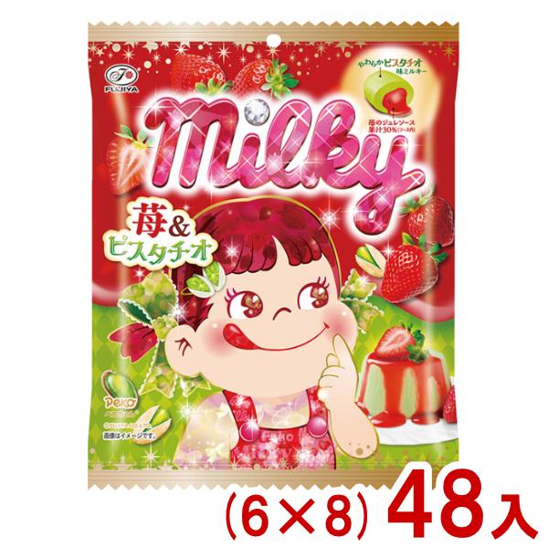 ミルキー（不二家） 不二家 62g ミルキー 苺＆ピスタチオ 袋 (6×8)48入