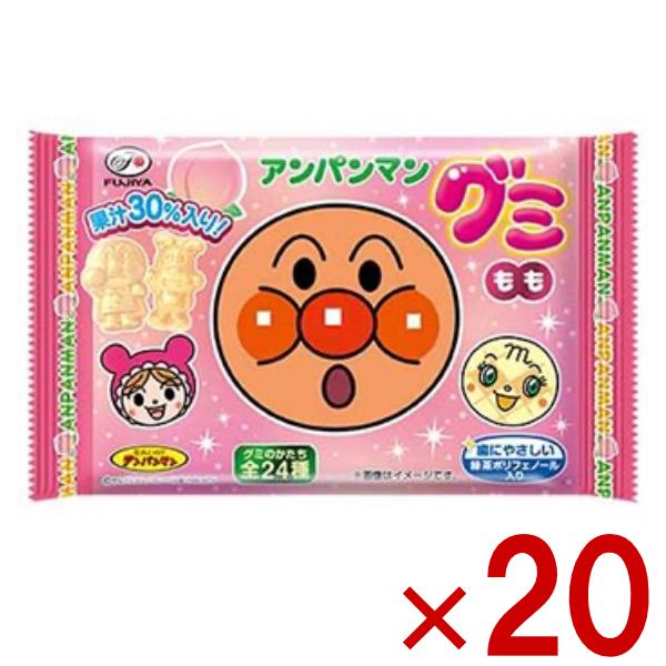 不二家（FUJIYA） アンパンマングミ もも 6粒×20入 (桃 グミ お菓子