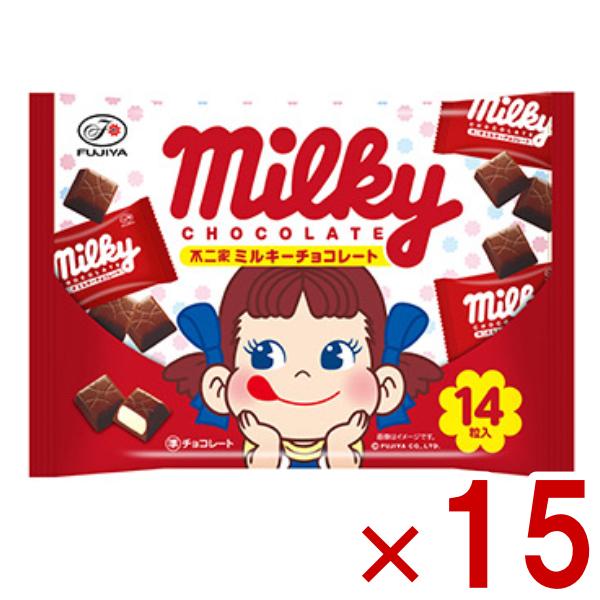 ミルキー（不二家） 不二家 ミルキーチョコレート 袋 14粒×15袋