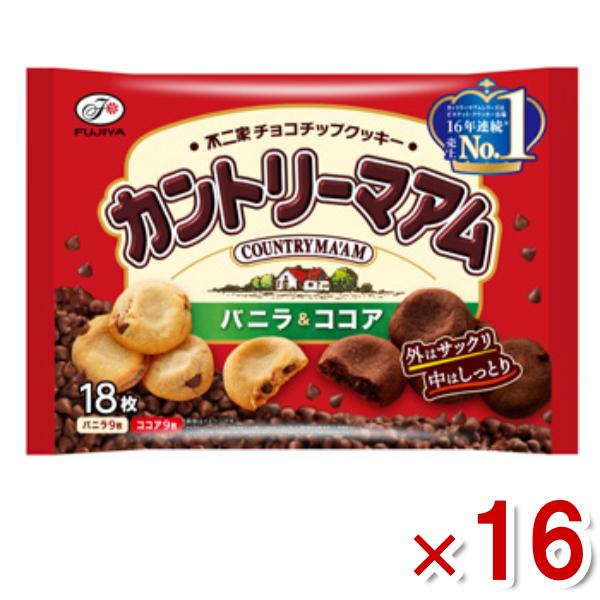 カントリーマアム 不二家 バニラ＆ココア 18枚×16袋入 (クッキー