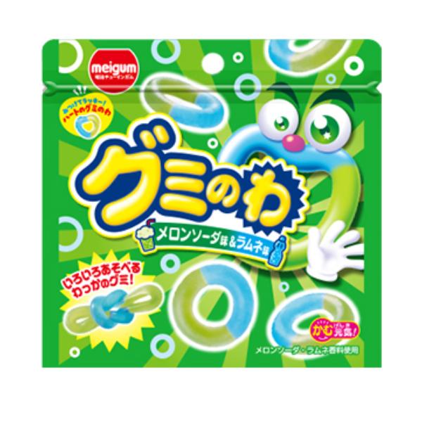 明治チューインガム グミのわ メロンソーダ＆ラムネ 22g×12入 (グミ