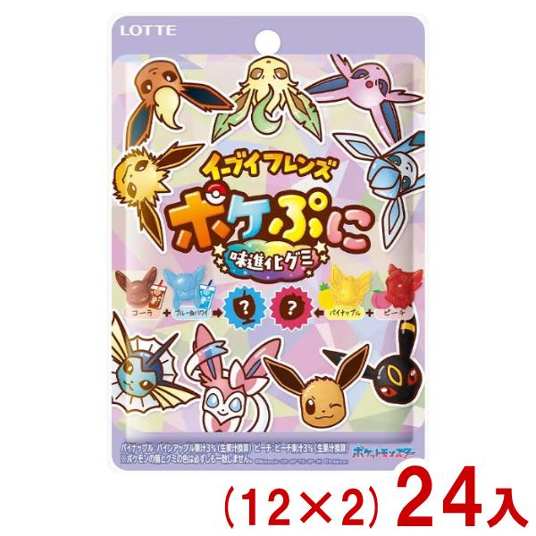ロッテ（LOTTE） 75g ポケぷに イーブイフレンズ 味進化グミ (12×2)24