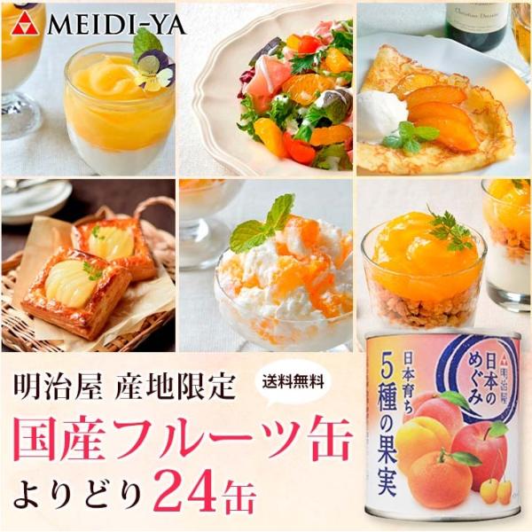明治屋 日本のめぐみ 産地限定 国産フルーツ缶詰選り取り24缶 ４缶単位 送料無料 一部地域を除く たかおマーケット 通販 Yahoo ショッピング