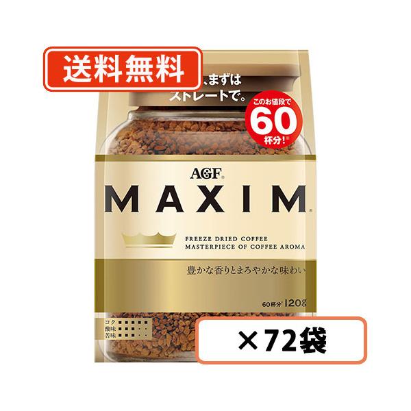 AGF マキシム 袋 120g×72袋(12袋×6ケース) 　送料無料(一部地域を除く)