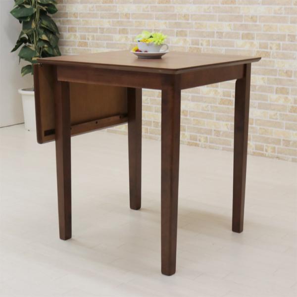 ダイニングテーブル 90/60×60cm 伸縮式 バタフライ 片バタ mt90bata360wn MTウォールナット色/MTWN