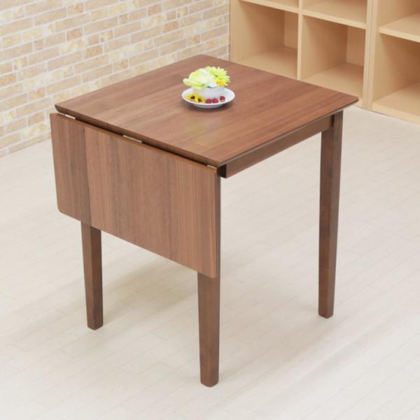 ダイニングテーブル 90/60×60cm 伸縮式 バタフライ 片バタ mt90bata360wn MTウォールナット色/MTWN