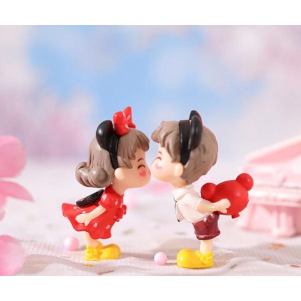 ミニチュア カチューシャ キスカップル ウェディング ウェルカム テラリウム フィギュア ミニ人形 ドールハウス テラリウム 箱庭 おしゃれ