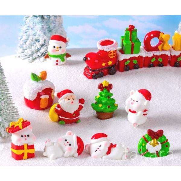 ■商品詳細セット内容：4体フィギュアサイズ：写真をご参考ください。材質：樹脂生産国：中国スノードーム作り、クリスマスのハンドメイドに重宝するアイテムです。ミニミニサイズなので、小さいガラスボールに入れて苔リウムを作るのに向いてます。自立して...