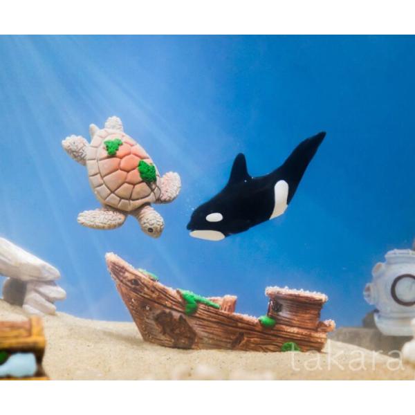 ■商品詳細セット内容：1体フィギュアサイズ：写真をご参考ください。材質：樹脂とても小さなスケールにもかかわらず、緻密でリアルな造形で感動をもらいます。水槽飾りなどにお勧めです。