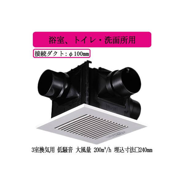 Panasonic パナソニック FY-24CPTS8 天井埋込形換気扇 3室換気用