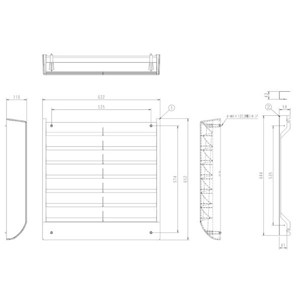 ダイキン KPW5H160 業務用エアコン 風向調整板 部材 : タカラ