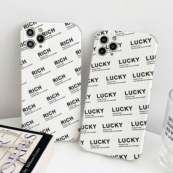Iphone 12 Se2 11 Pro Xs X 8 7 ラッピングペーパー レザー 本革風 Puレザー 英語 メッセージ ラッキー リッチ 白 黒 シンプル スタリッシュ Ts Km Case 216 Takaranoshima Yahoo 店 通販 Yahoo ショッピング