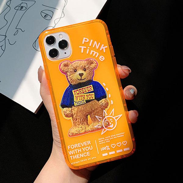 Iphone 12 Se2 11 Pro Xs X 8 7 オレンジ ベアー 熊 クマ オレンジ クリア ネオン ぬいぐるみ ドール キャラクター イラスト スマホ スマホカバー アイフォン Ts Km Case 217 Takaranoshima Yahoo 店 通販 Yahoo ショッピング
