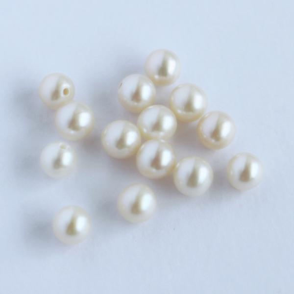 淡水パール 専門店】淡水パール パーツ ルース 6-6.5mm 丸玉 本真珠 