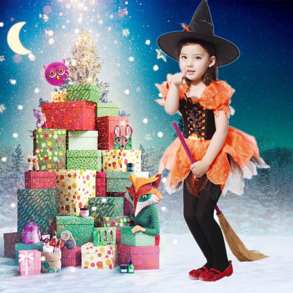 ハロウィン 仮装 女の子 コスプレ キッズ 衣装 ワンピース 帽子付き プリンセス 110cm 120cm Halloween子供ドレス