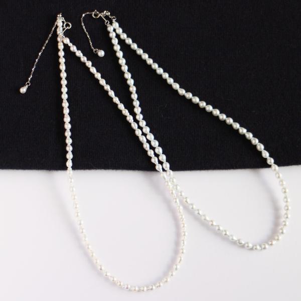 淡水パール ネックレス 本真珠 ベビーパール バロックパール 淡水