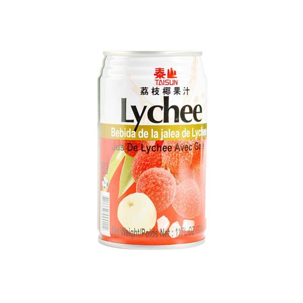 【まとめ買い】泰山 茘枝椰果汁 ナタデココ入りライチジュース 320g×24缶 台湾産