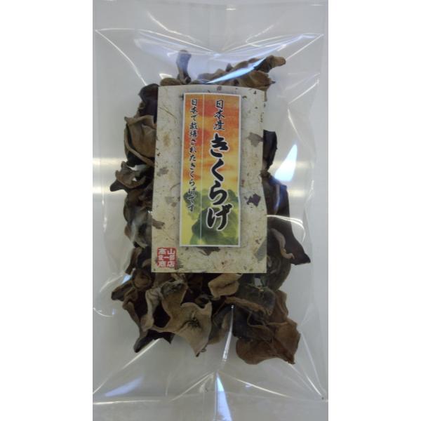 九州産の乾燥きくらげ（アラゲキクラゲ）です。プリプリとした食感で美味しく食べられます。炒め物、酢の物、ラーメンなど原材料名：きくらげ（国産）内容量：30ｇ賞味期限：12ヶ月配送方法：宅急便