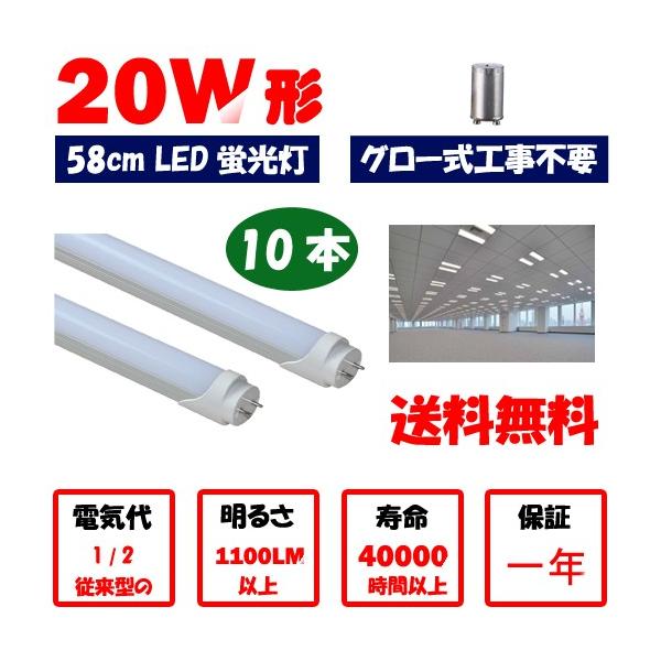 LEDu 20w` 58cm 10{Zbg @F@dF@LEDƖCg O[HsvG13 t8 20W^