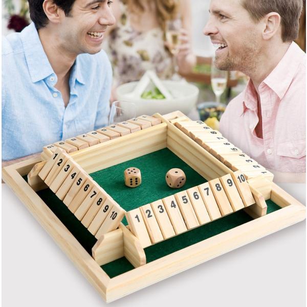 テーブルゲーム　セット 木製脳トレゲーム】シャット・ザ・ボックス｜サイコロゲーム 1〜4人用