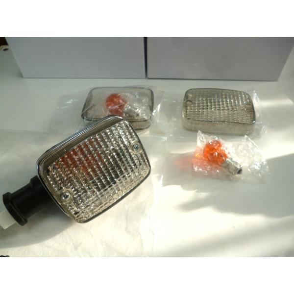 ★SUZUKI 純正type ライトスモークレンズ！【2個SET】＊オレンジバルブ付！ ＊GSX750S 刀　＊GSX1100S 刀　カタナ　KATANA 他