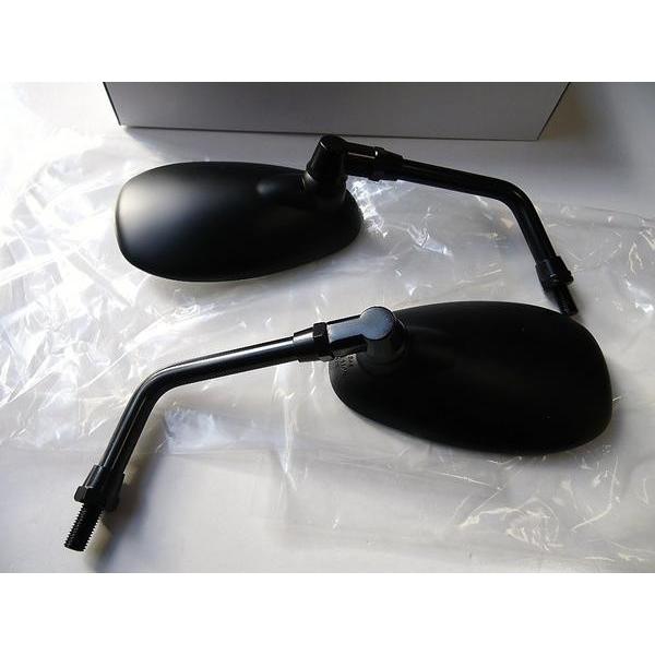 ★旧：純正type BLACK オーバルミラー 10mm 正ネジ SET ＊マグナ ＊シャドウ ＊レブル ＊VT750S ＊PCX125 ＊FORZA ＊FAZE ＊PS250