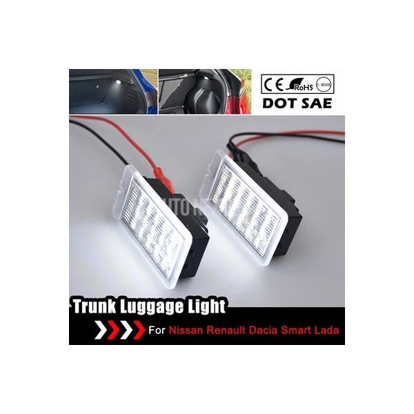 【並行輸入品】日産キャシュカイ-ledトランクライト 車内ラゲッジライト ルノーメガーヌ 26490-jd000 1ペア