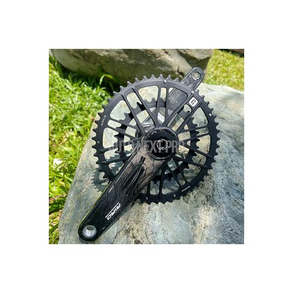 RIRO 軽量399g カーボンクランクセットチェーンリング付き 並行輸入品】riro-カーボンロードバイクチェーンリング バイククランク