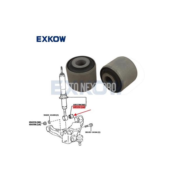 並行輸入品】2 個フロント LH/RH ショックアブソーバーブッシュトヨタ