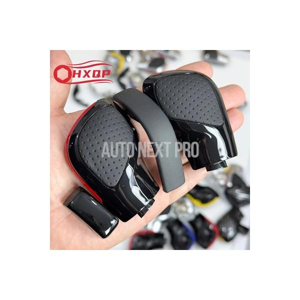 【並行輸入品】ブラック スエードレザーギアシフトノブサイドカバー DSG エンブレム VW ゴルフ 6 7 R GTI パサート B7 B8 CC R20 ジェッタ MK6 GLI