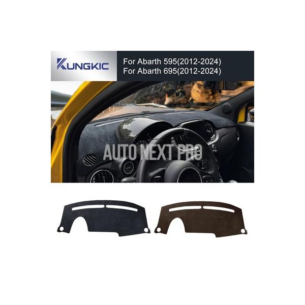 アバルト 595 695 2012-2024 フィアット 500 2012-2019 車ダッシュボード保護マットパッド 夏用フランネル 左ハンドル用 右ハンドル用 ダッシュマット サンシェ