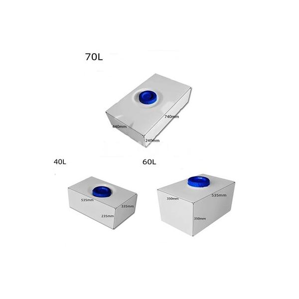 【並行輸入品】Rvウォータータンク変換 水平カープラスチックバケット 高温スクエアウォータータンク 40l 60l 70l