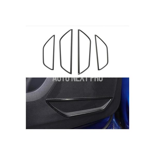 アウディ q3 f3 スポーツバック 2019 2020 2021 2022 2023 インテリアサイドドアスピーカーカバー装飾トリムカーアクセサリー 4 個