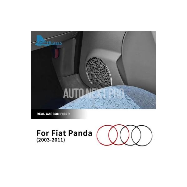【並行輸入品】カーボンステッカー フィアットパンダ用 lhd rhd スピーカーリング   ソフト 2003  2004  2005  2006  2007  