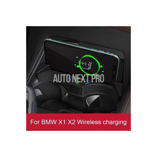 【並行輸入品】15 ワットワイヤレス充電 BMW X1 F48 F49 X2 F39 2016-2021 電話充電器携帯ホルダー急速充電インテリアアクセサリー