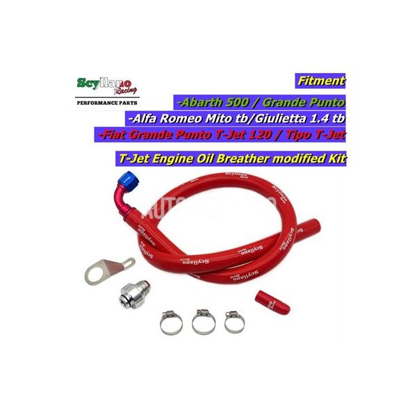【並行輸入品】t-ジェット エンジン インテーク オイル ブリーザーキット アバルト 500 / グランデ プント / フィアット グランデ プント