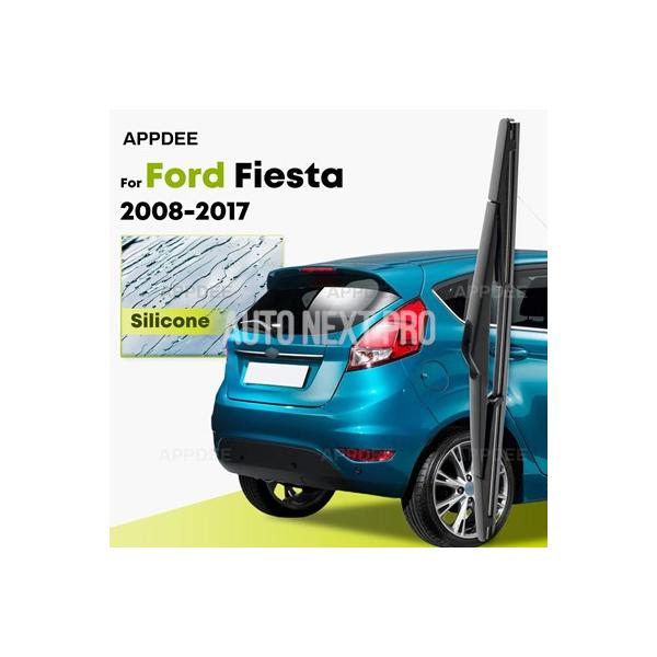フォード フィエスタ 2008-2017用シリコン リアワイパー コーティング れたフロントガラスワイパーブレード 12インチリアウィンドウブラシ