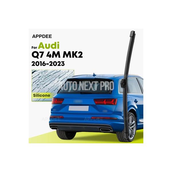 シリコン リアワイパー アウディ Q7 4M MK2 2016-2023用 コーティング れたフロントガラスワイパーブレード 14インチ リアウィンドウブラシ