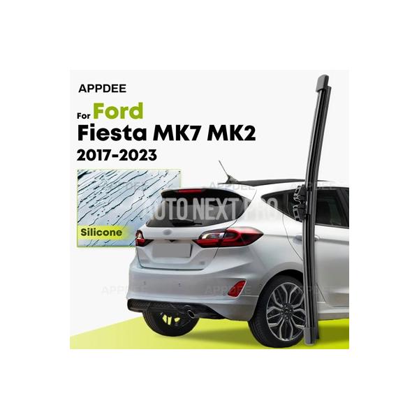 フォード フィエスタ MK7 MK2 2017-2023用シリコン リアワイパー コーティング れたフロントガラスワイパーブレード11インチ リアウィンドウブラ