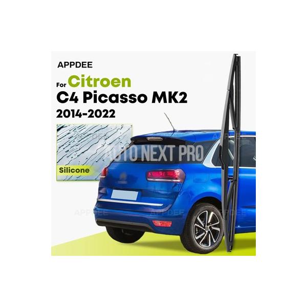 シリコン リアワイパー シトロエン C4 ピカソ MK2 2014-2022 コーティング れたフロントガラスワイパーブレード 14インチ リアウィンドウブラシ