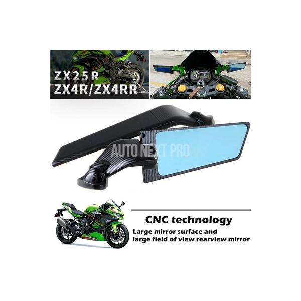 並行輸入品】CNC合金バックミラー 風車固定ミラー カワサキzx4rr zx25r