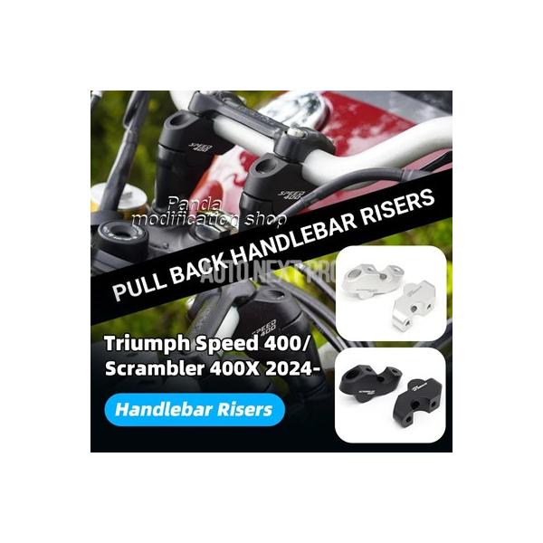 【並行輸入品】プルバックハンドルバーライザー ハンドルバークランプ エクステンションアダプター トライアンフスピード400スクランブラー 400x 2024 プレミア