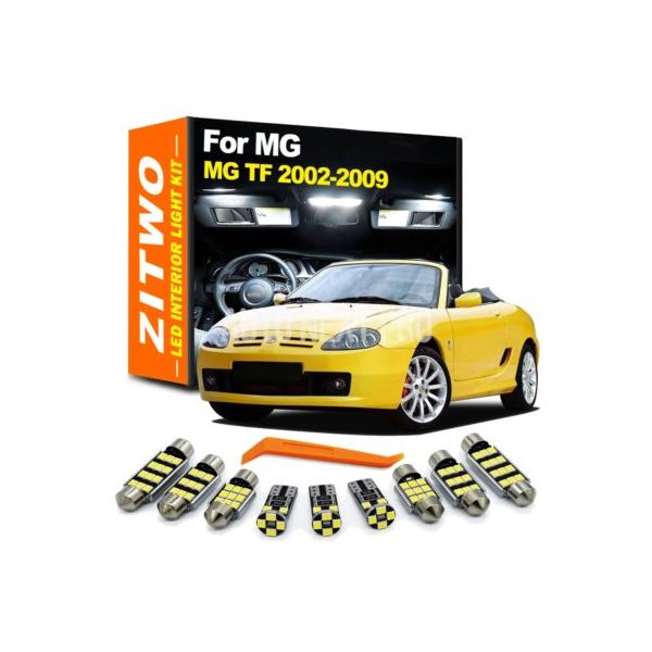 ZITWO-LEDインテリアドームマップ読書灯キット 車 電球アクセサリー mg tf mgtf 2002 2003 2004 2005 2006 2007 2