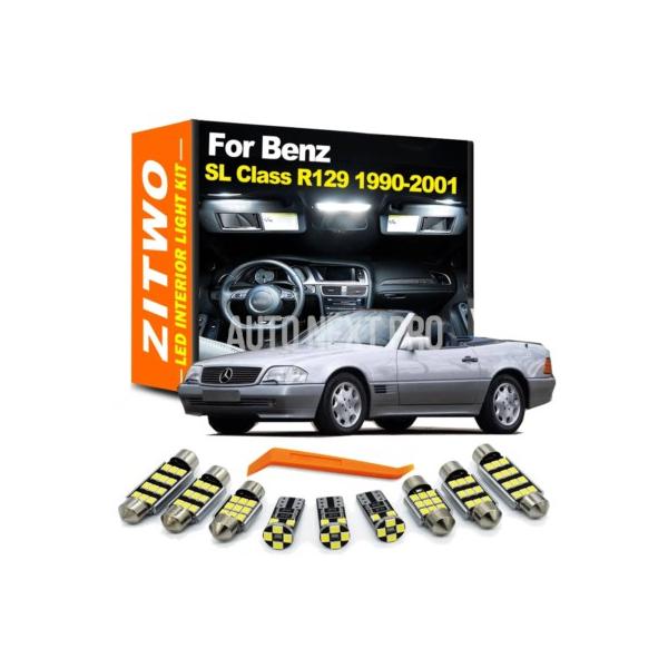 ZITWO-LED車内ライセンスプレートランプキット メルセデスベンツSLクラス用キャンバス r129 1990- 1996 1997 1998 1999 20
