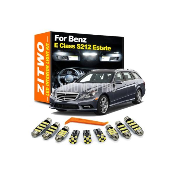 車内ドームライトキット ドアフットライト メルセデスベンツeクラストランクランプ s212 ワゴンエステート ZITWO-LED-2009 21個 2016
