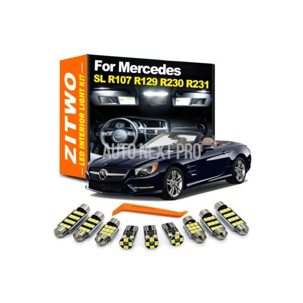 Zitwo-車内LED電球 トランク マップ ドアライトキット アクセサリー メルセデスベンツSLクラス r107 c107 r129 r230 r231 19