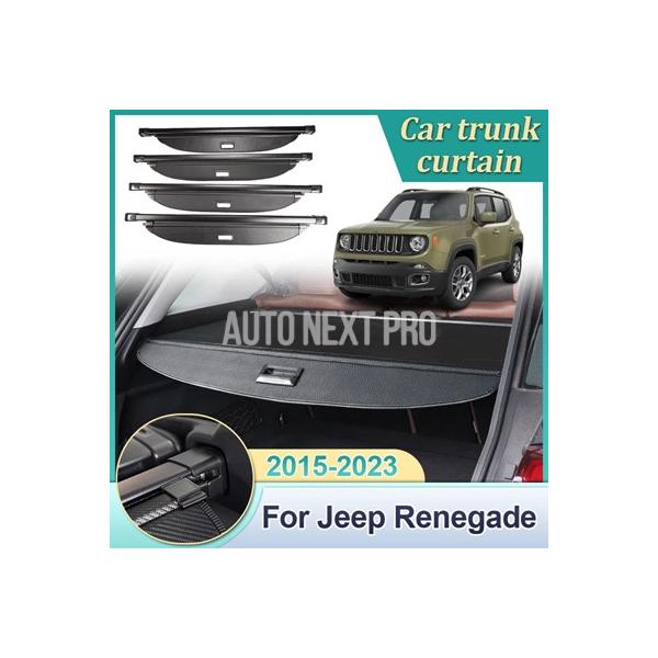 ジープ レネゲード アクセサリー 2015 2016-2023 車用リアカーゴカバー オートリアトランク ロールパーティション セキュリティシールド 防覗き